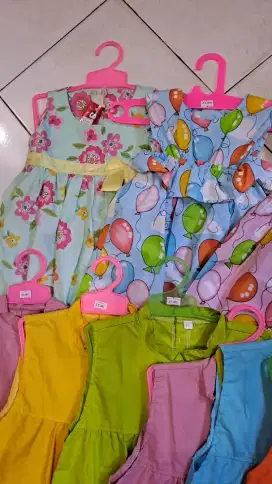 9 pcs dress anak katun (2-3 tahun)