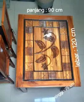 Set Meja Makan Kayu Jati Belanda