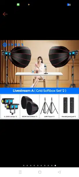 Di jual perlengkapan lampu live