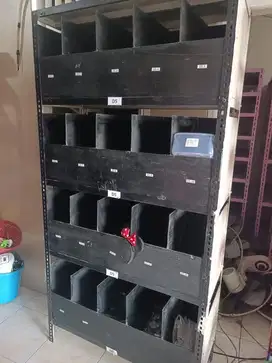 RAK 5 RUANG CAT PINK / RAK FULL SKAT HITAM