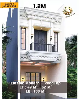 Rumah Classic Modern RoofTop Di Kahfi 2 Jagakarsa
