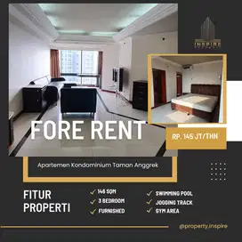 Sewa Apartemen Kondominium Ta 3BR full furnish siap huni jakarta barat