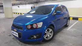 DP Rendah  5JT Chevrolet Aveo 1.4 LT Bensin-MT 2014 Biru