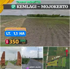Lokasi strategis . tanah industri di Kemlagi Mojokerto