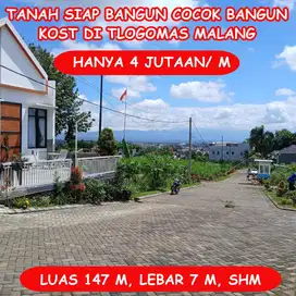 Tanah 1 Unit SHM Langsung Balik Nama Kota Malang