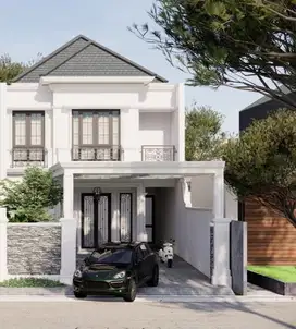 Rumah 100% brand new di Cempaka Putih Timur - Classic American Style