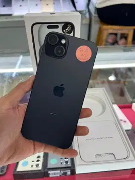 Iphone 15 plus 128gb black second like new bh 100%