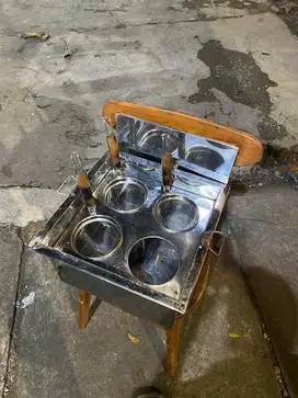 1SET DANDANG MIE AYAM KOTAK 4 LUBANG TONG MIE AYAM KOTAK + 3 SARINGAN