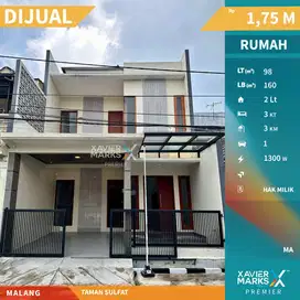 Dijual Rumah Siap Huni Bangunan Baru di Taman Sulfat Malang