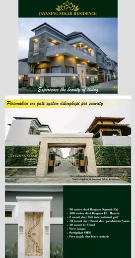 Dijual rumah semi villa denpasar timur