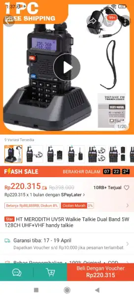 Walkie talkie baofeng uv 5-R 10km