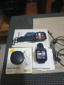 Headset TWS Baseus Bundling 2 Smartwatch