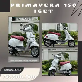 Piaggio Vespa PRIMAVERA 150 IGET Th 2018 WARNA PUTIH PERFECT CONDITION