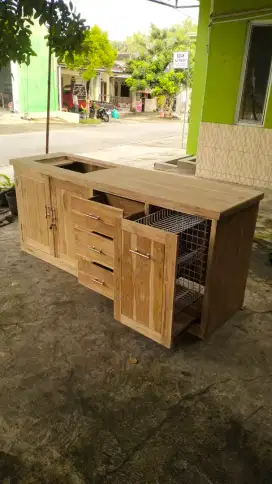 Meja dapur panjang 2mx1mx55