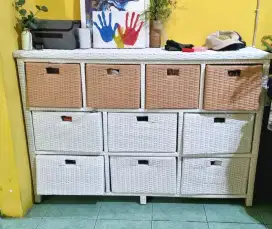 LEMARI ROTAN FUNGSIONAL MURAH