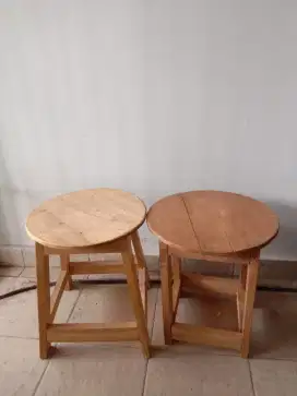 Kursi Bulat Kayu Masih Bagus