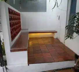 Renop taman bangku moderen