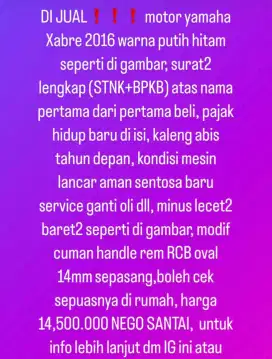 Yamaha Xabte 2016 putih