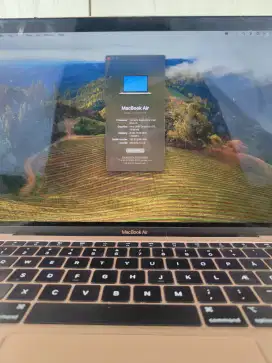 Macbook Air 2019 Ram 8 Ssd 256 lengkap full set lyar 13 inch Rose gold