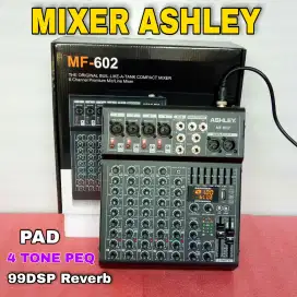 MIXER ASHLEY MF602 ORI 6 CHANEL 99DSP EFEK MP3 BLUETOOTH PC SOUNDCARD