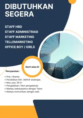Lowongan Administrasi