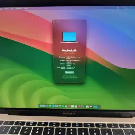 Macbook Air 2019 Ram 8 Ssd 256 layar 13 inch Full set Rose gold