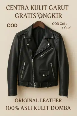 (CUSTOM JAKET KULIT ASLI) 100% Asli Kulit Domba Kualitas PREMIUM
