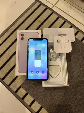 Dijual Iphone 11 Purple 128GB Lengkap Terdaftar