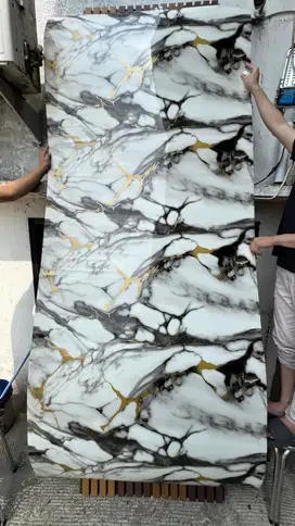 Wallpaper Foam PVC Marmer 280cm x 122cm Marble Foam Dinding Motif Marm