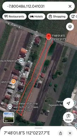 Tanah SHM 1.950m² Strategis – Pusat Ibukota Kabupaten Kediri