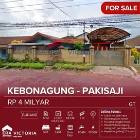 Rumah dan Gudang Ex Usaha Bengkel Mobil Lokasi di Nol Jalan Raya Kebon