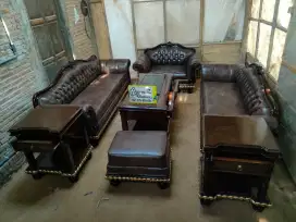 Kursi tamu sofa minimalis set ruang tamu full kayu jati