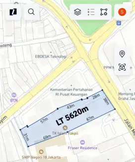 KAVLING LUAS HARGA DI BAWAH NJOP DI JALAN RAYA MENTENG