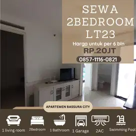 2BR sewa semi furnished atas mall per 6bln apartemen bassura city