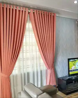 Pemesanan Gorden Blackout Sekat Klinik Hordeng Pintu Gordyn Vitrase