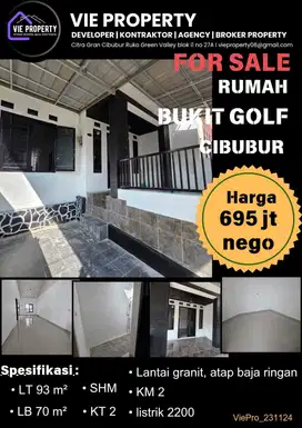 RUMAH RAPI SIAP HUNI DI BUKIT GOLF