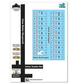 Tanah kavling PROMO Cash 55 juta lok di 21 D Yosomulyo Metro Pusat