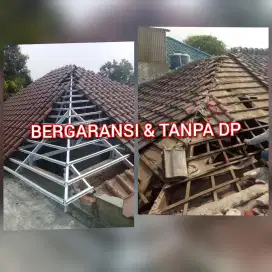 Pemasangan baja ringan dan bongkar atap lama