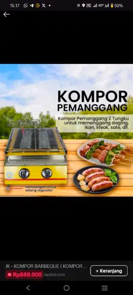dijual. kompor panggang