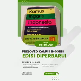Preloved kamus inggris indonesia model terbaru