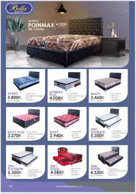 Jual spring bed merk bella