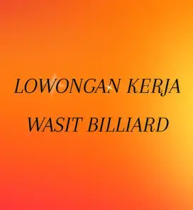 Dibutuhkan Wasit Billiard.