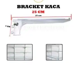 Bracket Kaca Siku Kaca triplek