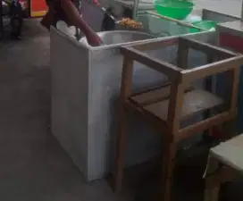 Tempat meja stainles pengorengan
