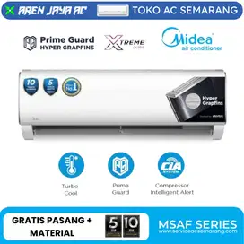 GRATIS PASANG AC BARU MIDEA 1/2 PK 350 WATT GARANSI RESMI