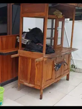 Gerobak bakso kayu jati