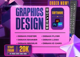 JASA DESAIN GRAFIS, DESAIN LOGO, DESAIN SPANDUK BANNER, DESAIN POSTER