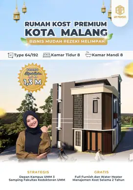 Rumah Kost dekat Kampus UMM, UNISMA, UIN, UB Malang