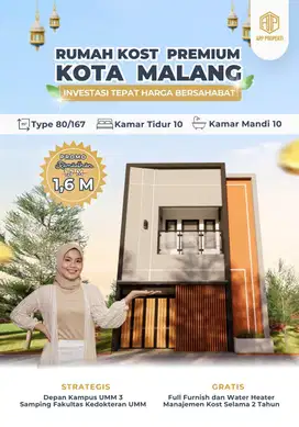 Rumah Kost dekat Kampus Ternama Kota Malang (UMM, UNISMA, UIN, UB)