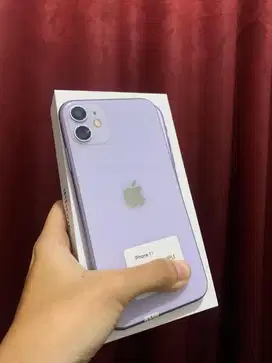 iPhone 11 64Gb bh 100% inter all operator pemakian cewe fullset
